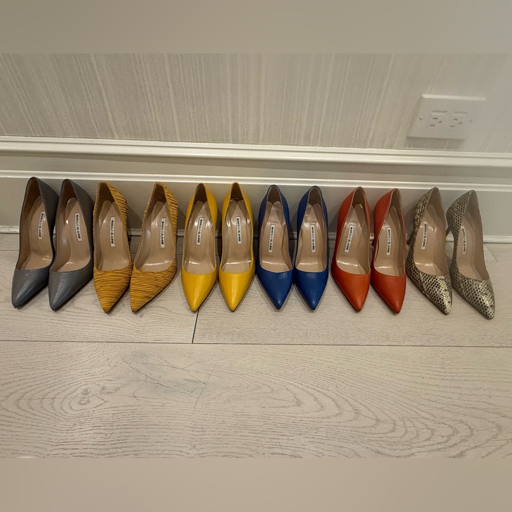 6 pairs of Manolo blahnik pumps size 37